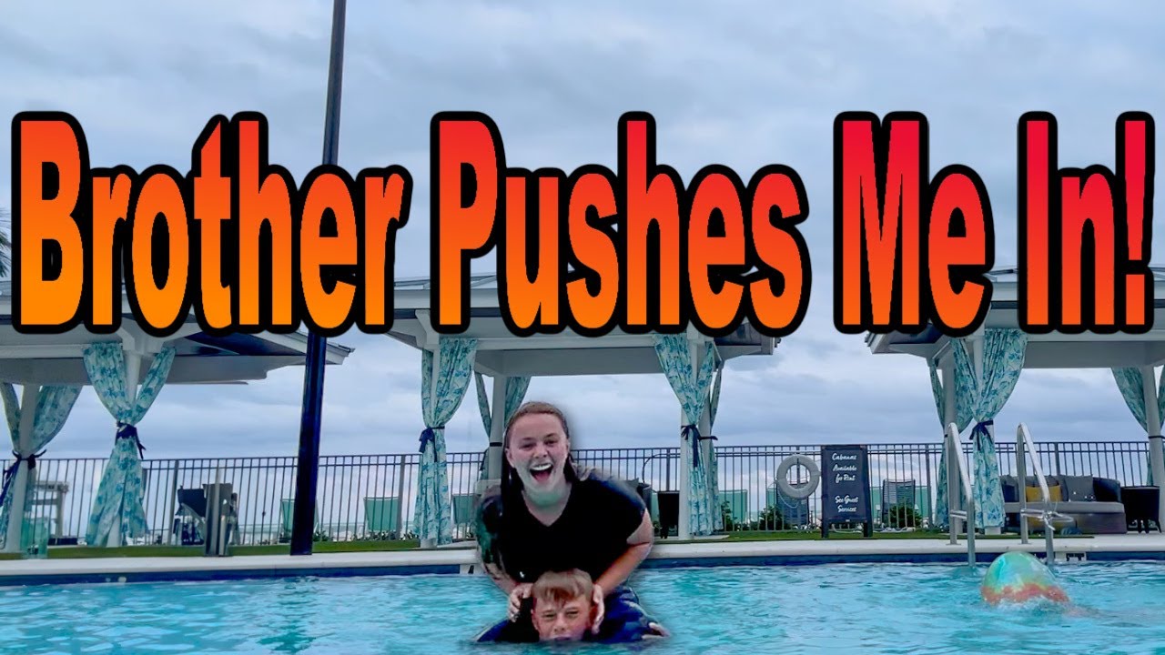 Pushing Olivia in the Pool Fully Clothed! Harmless - Hilarious - Prank