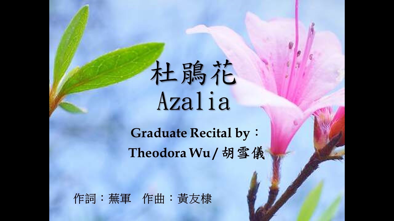 《杜鵑花》Azalia ~ 胡雪儀（女中音演唱）