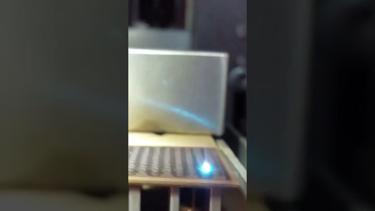 Laser cutting of gold honeycomb structure