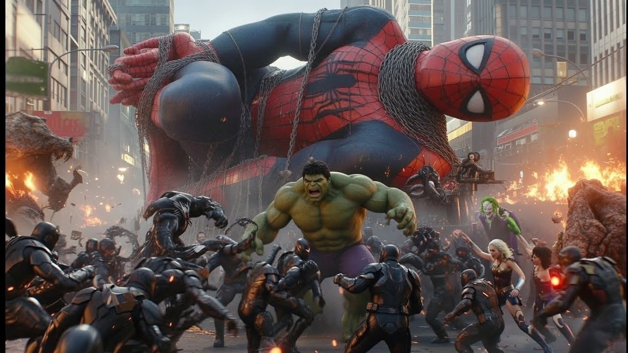 HULK vs SPIDER-MAN MONSTER! Joker’s Magic Saves the City |  #hulk #joker #trendingshorts #viralusa 🌆