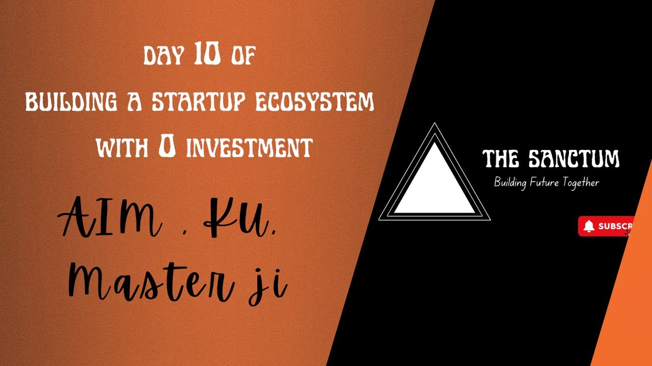 at the sanctum, this is day 10 of building a startup ecosystem with 0 investment. #startupcommunity