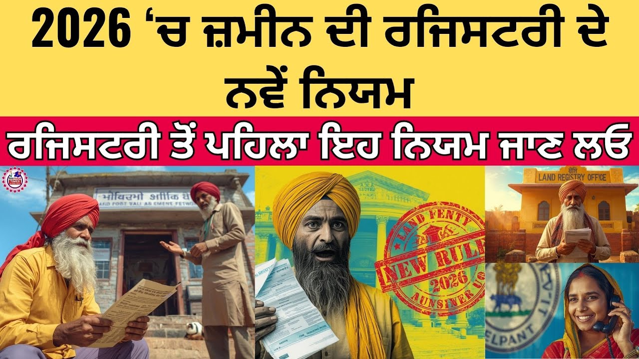 2026 ਵਿੱਚ ਜ਼ਮੀਨ ਦੀ ਰਜਿਸਟਰੀ ਦੇ ਨਵੇਂ ਨਿਯਮ | Land Registry New Rules 2026 in Punjab / Registry Mutation