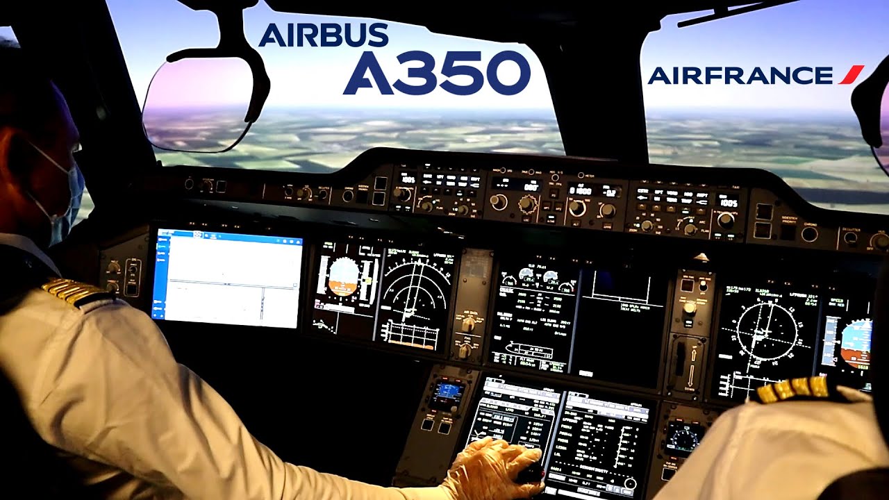 Séance de simulateur d'Airbus A350 avec Air France : tour de piste avec remise de gaz à Paris CdG
