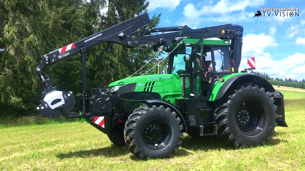 KOTSCHENREUTHER K260R mit EPSILON Ladekran und 10,1 m Reichweite, kurze Bergstütze und Klemmbank