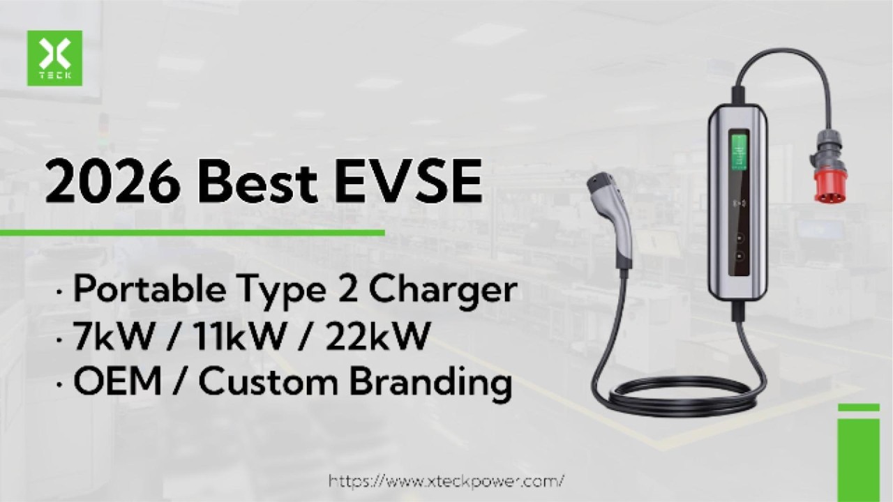 Portable EV Charger 7kW 11kW 22kW | OEM Level 2 EV Charging Solution for Global Markets