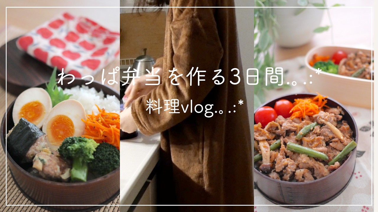 わっぱ弁当作り3日間｡.:♪*｜無理なく気楽に作るお弁当＊