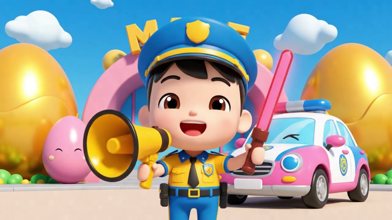 Learning with Police Car 🚓 | The Wheels on the Police Car