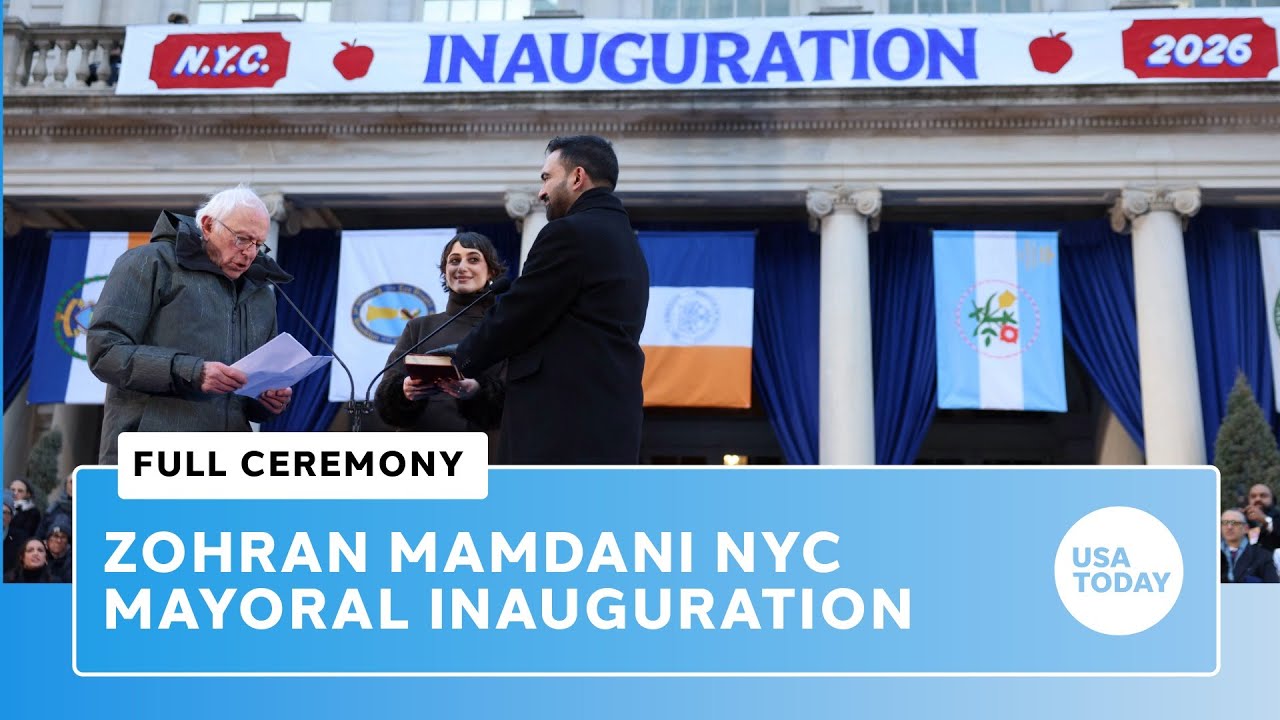 At Zohran Mamdani inauguration, Bernie Sanders swears in new NYC mayor: Full block party ceremony