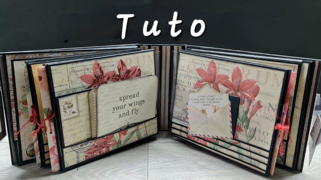 Tuto Album photo à reliure transparente.et design pad.