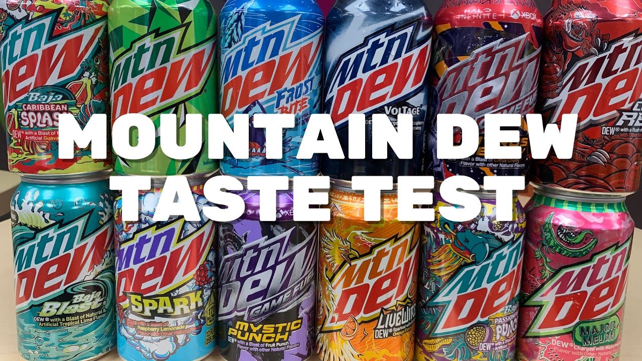 Discover the Best Mountain Dew Flavors! Taste Testing 12 Unique Varieties!