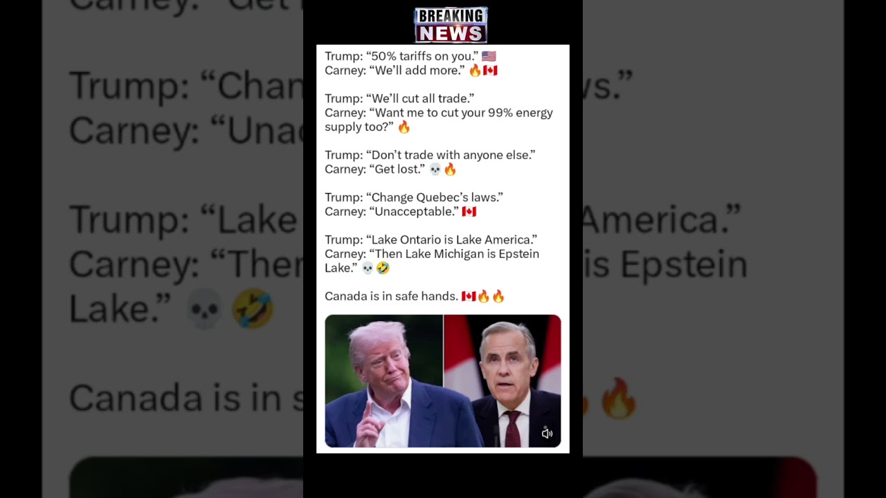#Trump #Carney #Canada #USA #Tariffs #USCanada #TradeWar #Viral #Shorts
