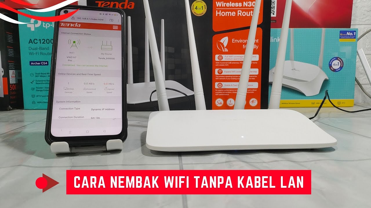 Cara Nembak WIFI Tanpa Kabel Lan Menggunakan Router Tenda Model F6 Tembak Dan Sebar Kembali
