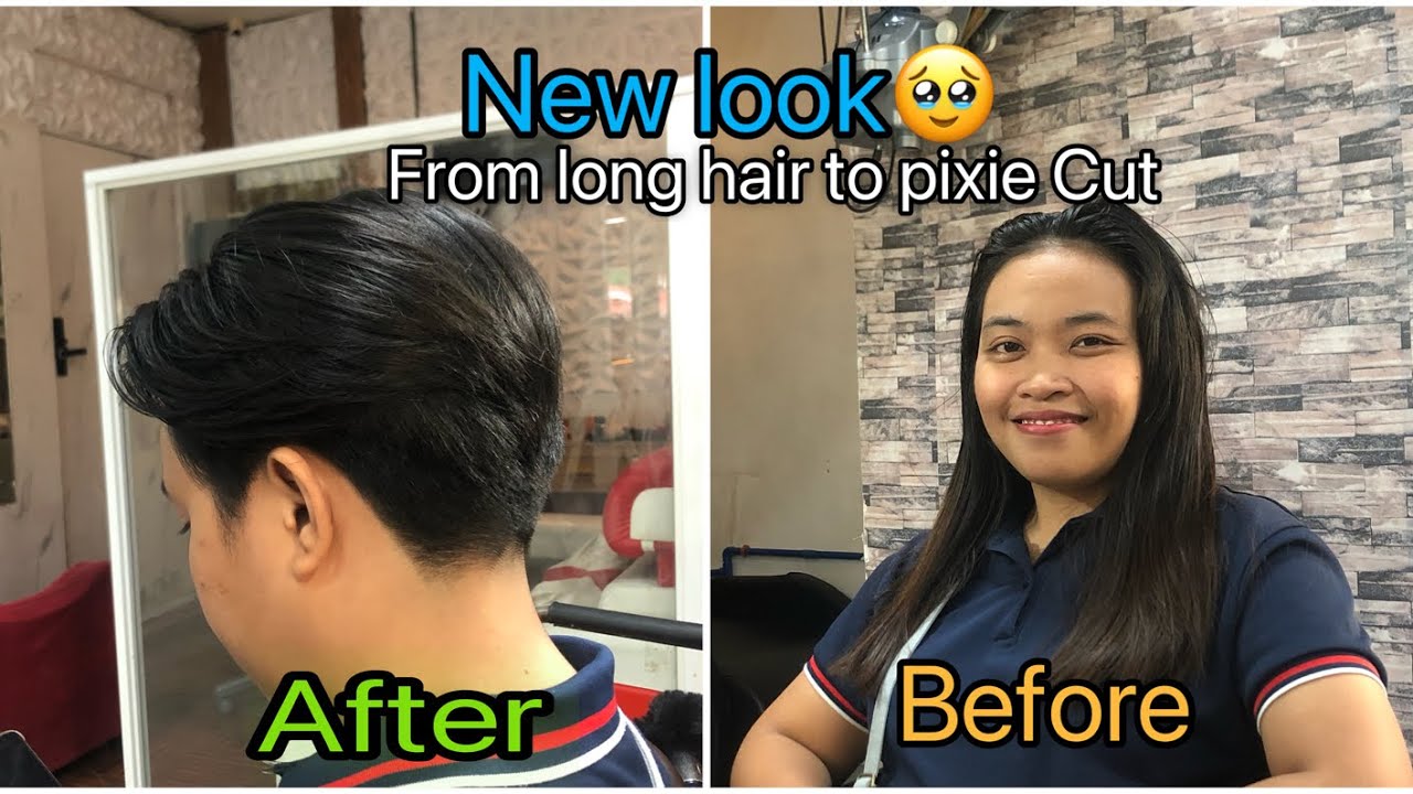 Pixie Cut / from long hair to short hair