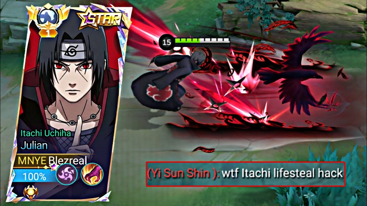 ITACHI UCHIHA X JULIAN BEST BUILD LIFESTEAL IS BACK!! (Must Watch!!) - Mobile Legends