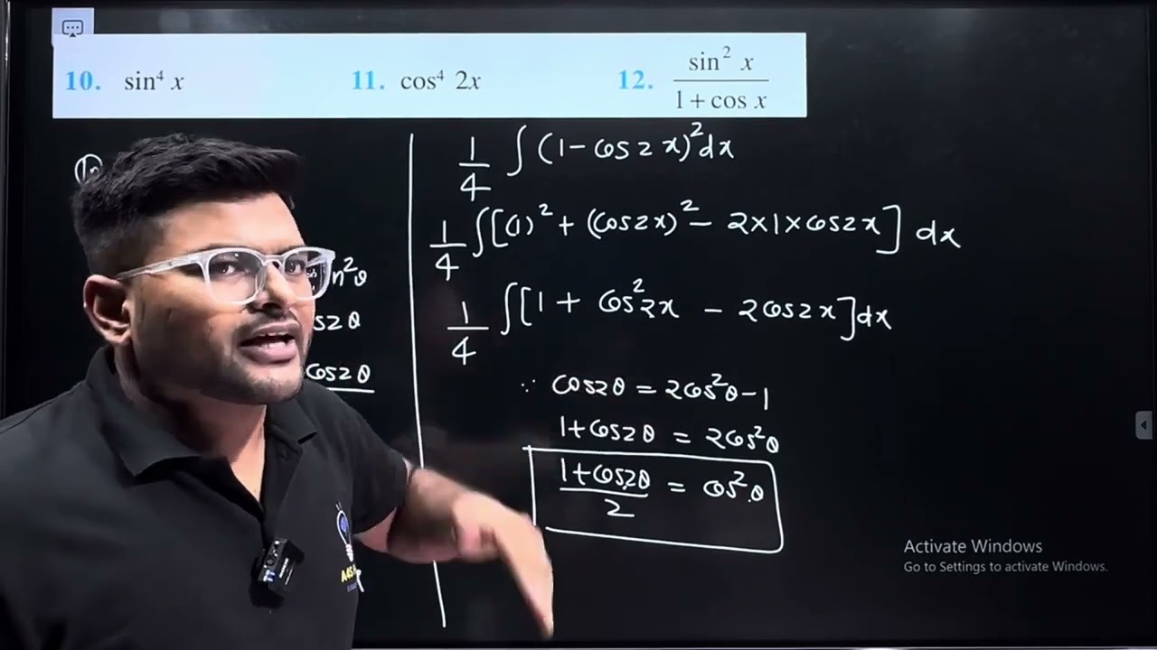 10.Integrate  Sin4x