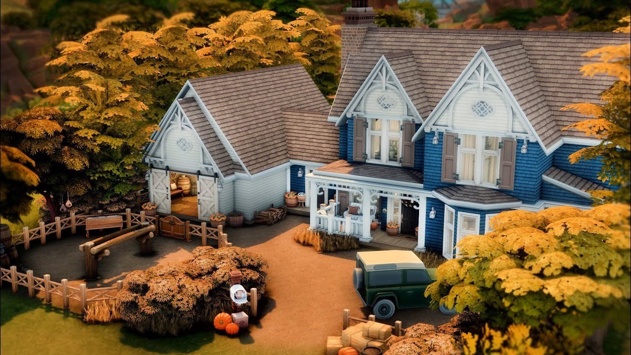 Autumn Family Ranch 🐎🍁// The Sims 4: Speed Build (With CC)