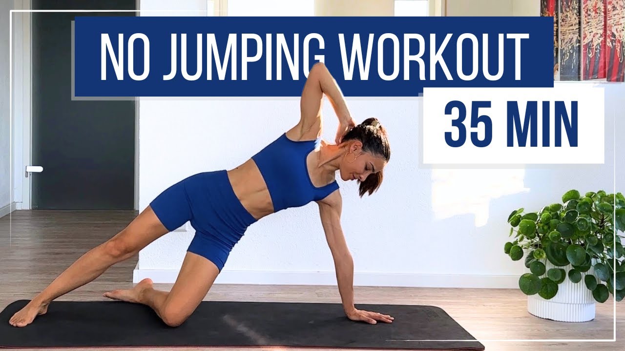 35 MIN NO JUMPING WORKOUT I Pilates HIIT at home I No equipment