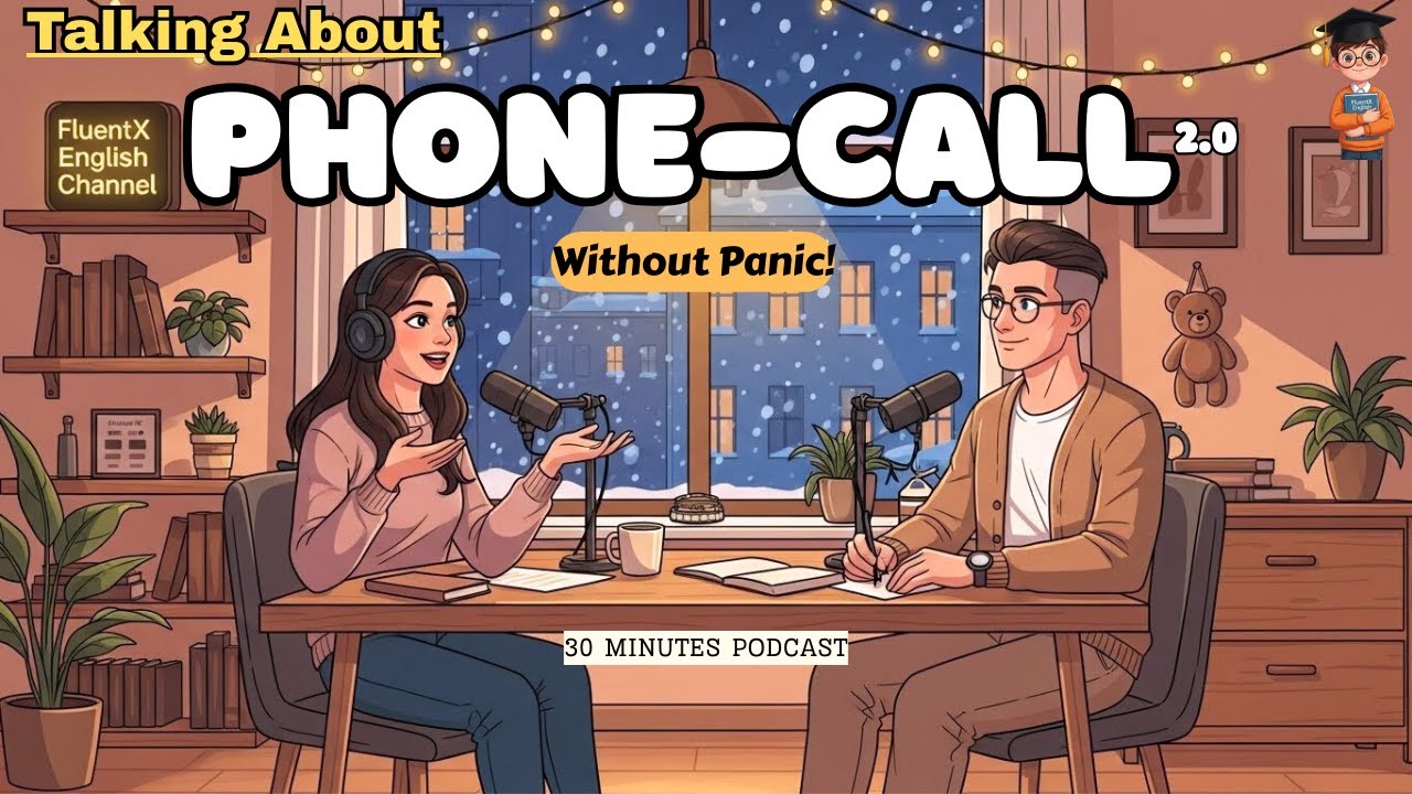 Lets Talk on the Phone-Call in English (Without Panic) | Fluentx English Speaking Podcast