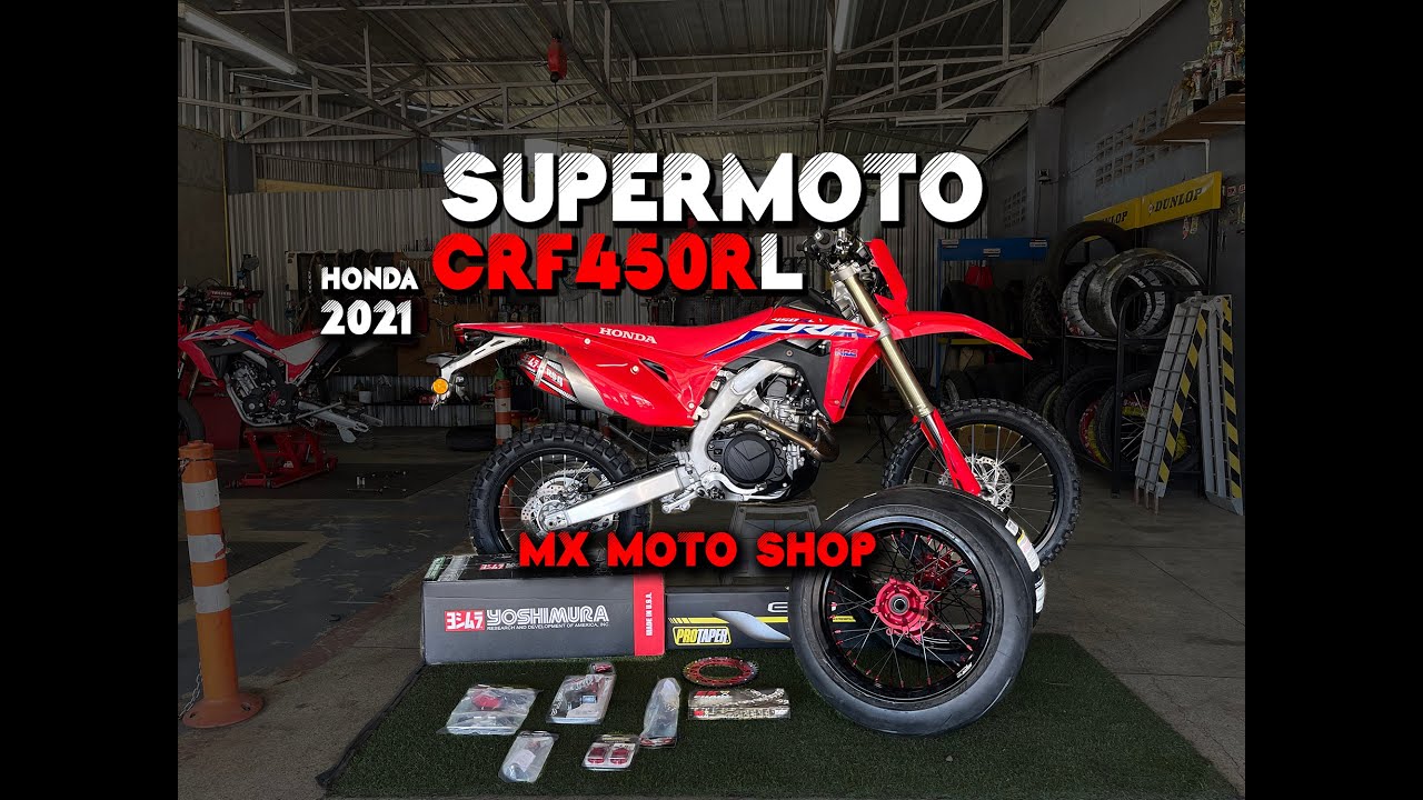 Мотоцикл Honda CRF450RL 2021 года выпуска, только что из дилерского центра, доработан в стиле суп...