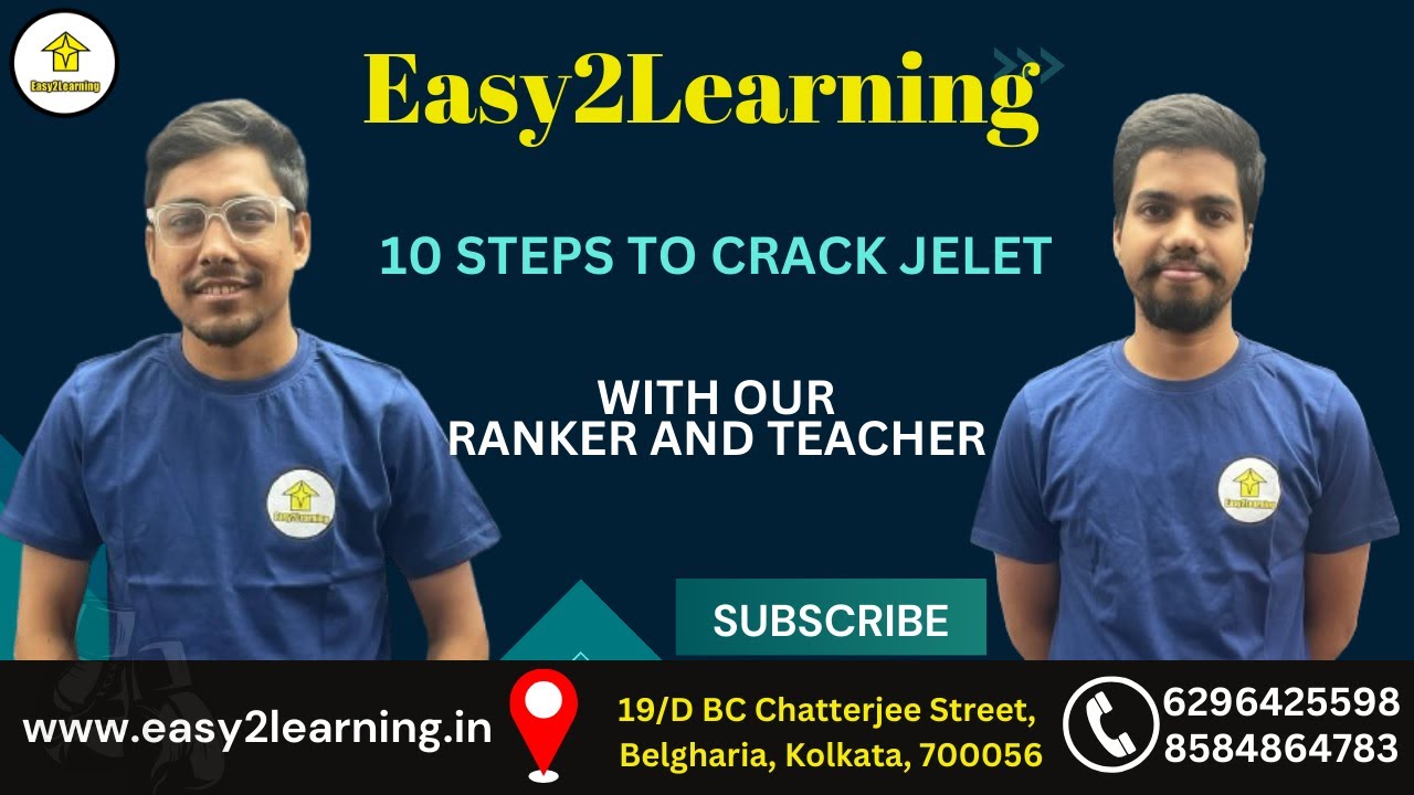 10 Steps to Crack JELET | With our Ranker and Teacher | By Easy2Learning