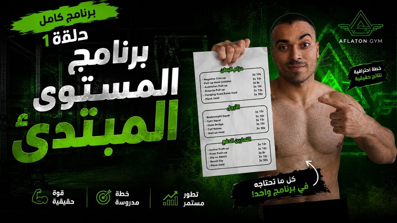 صمم بنفسك برنامج تمرين كالستنكس متكامل (مستوى مبتدئ) | Calisthenics beginner program