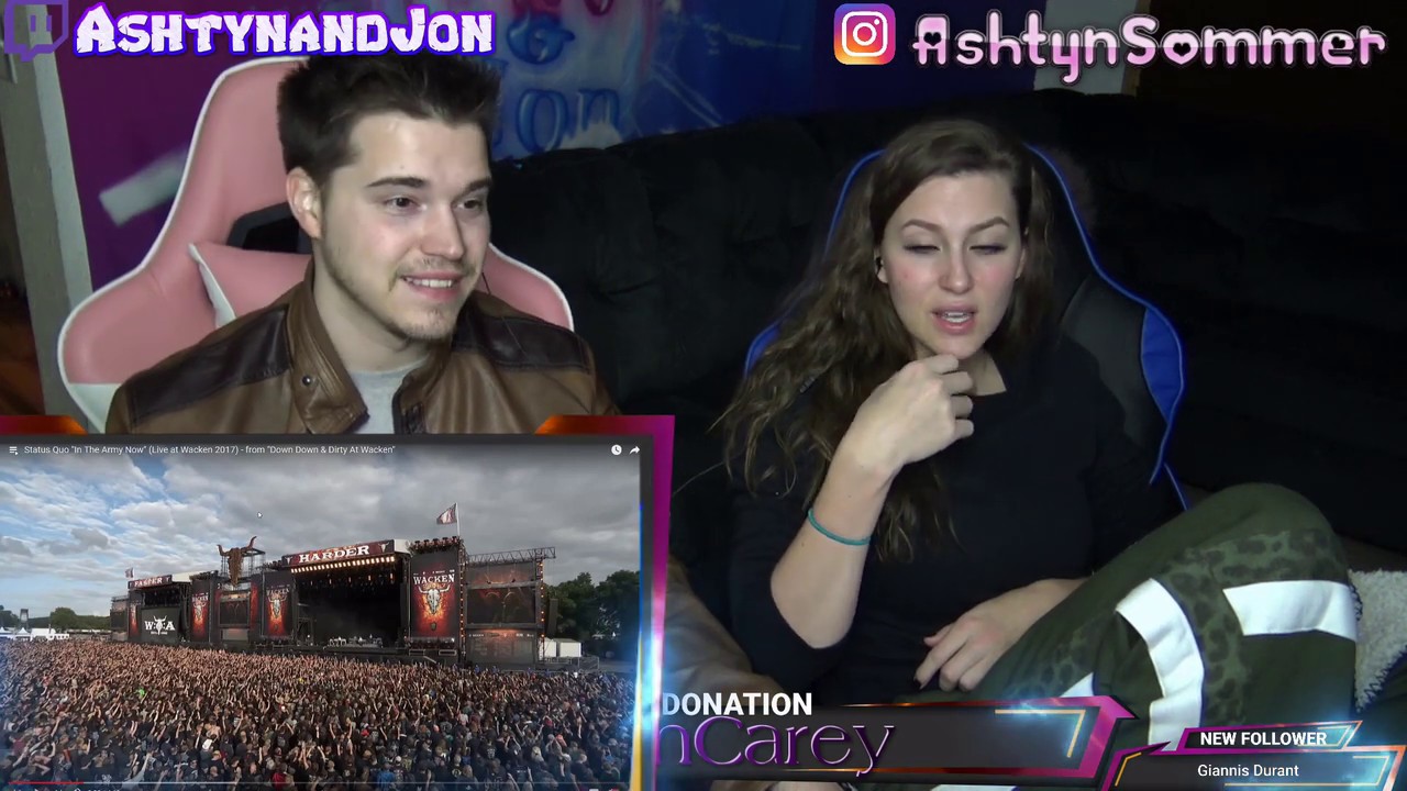 Status Quo - In The Army Now (Wacken 2017). Ashtyn&Jon REACTION