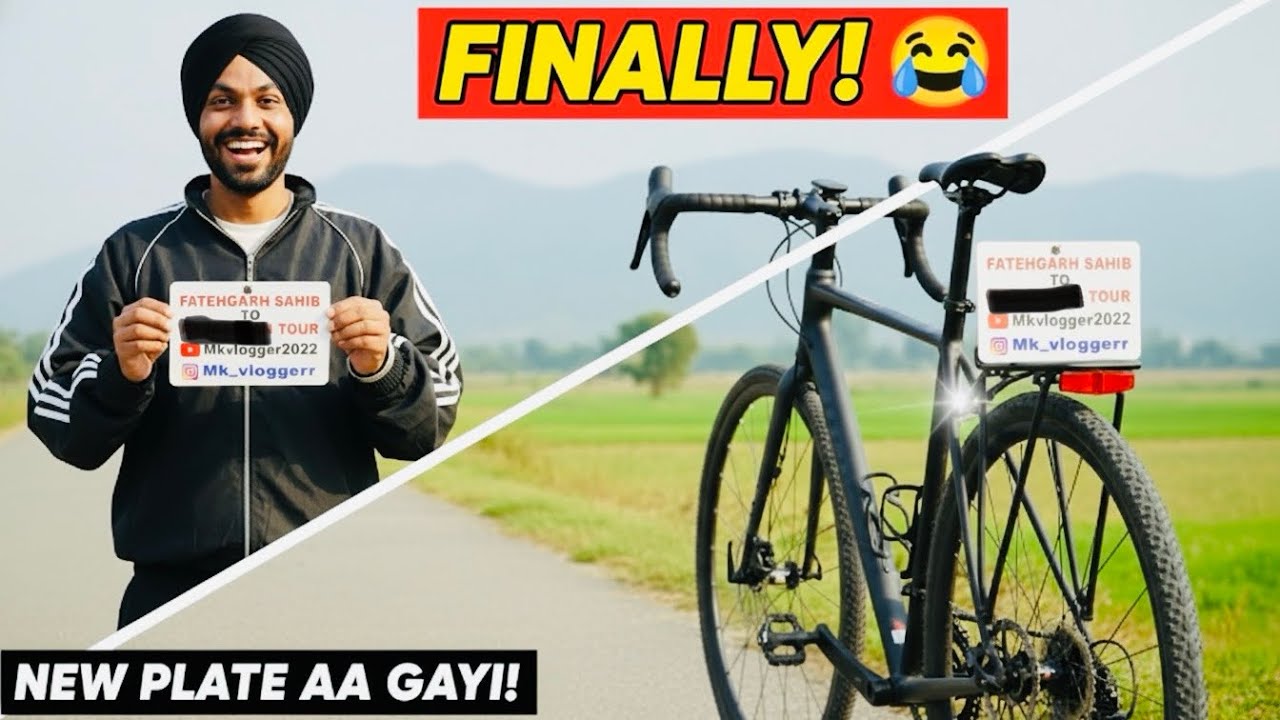 Finally! New Number Plate Aa Gayi 😍 #FatehgarhSahib #RajasthanTour #cyclevlog 