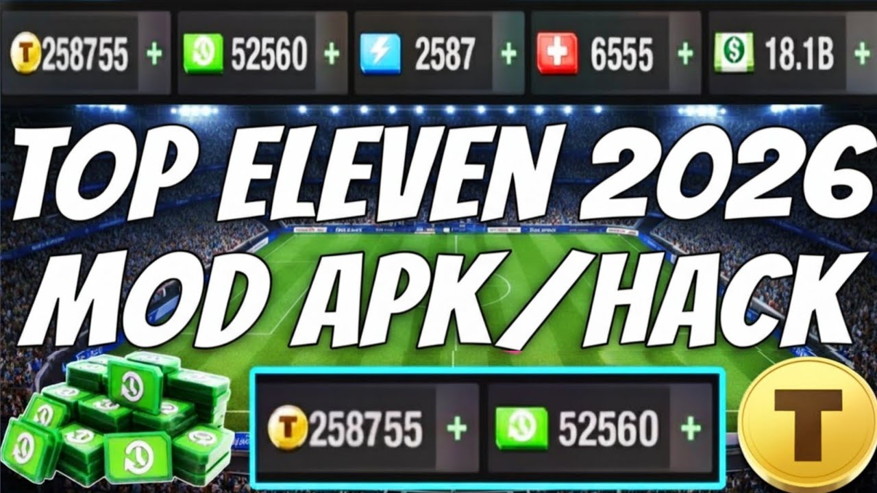 Top Eleven 2026 Hack / mod apk to get unlimited Tokens, Rest Packs 