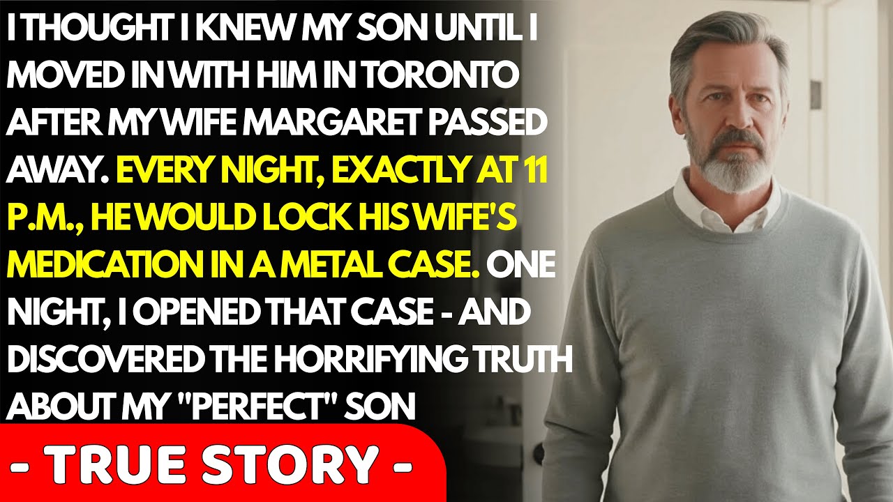 I Moved In With My Son After My Wife Died. Every Night At 11PM He Locked Away Medication —Then I...