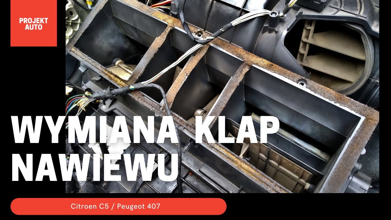 Demontaż kokpitu Citroen C5 II - wymiana klap mieszalnika /Peugeot 407
