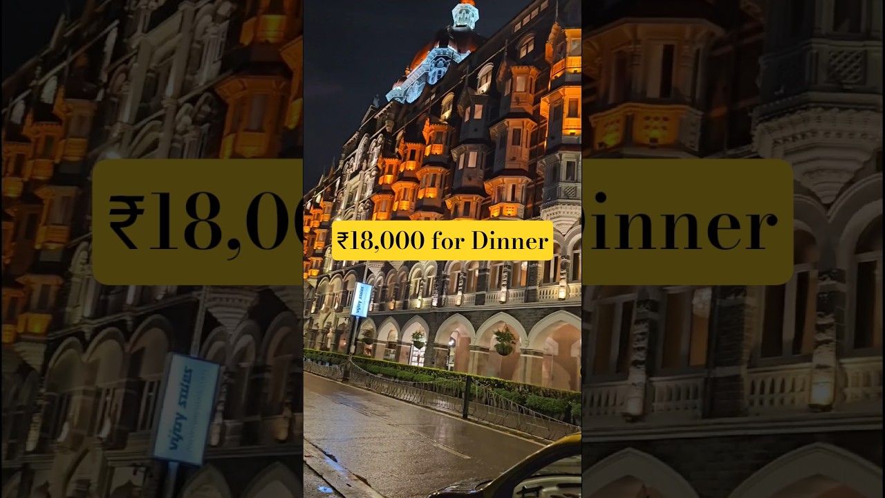 Taj Mahal Palace Mumbai Food Review | Shamiana Restaurant review|  ₹18k bill #shorts #tajreview