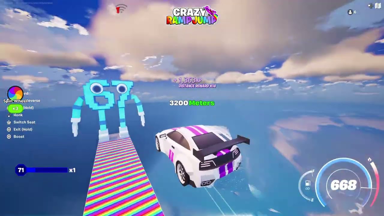 Fortnite-Crazy ramp jump.❗️Record 12950m #fortnite#fortniteclips #fortnitecreative#brogames #record
