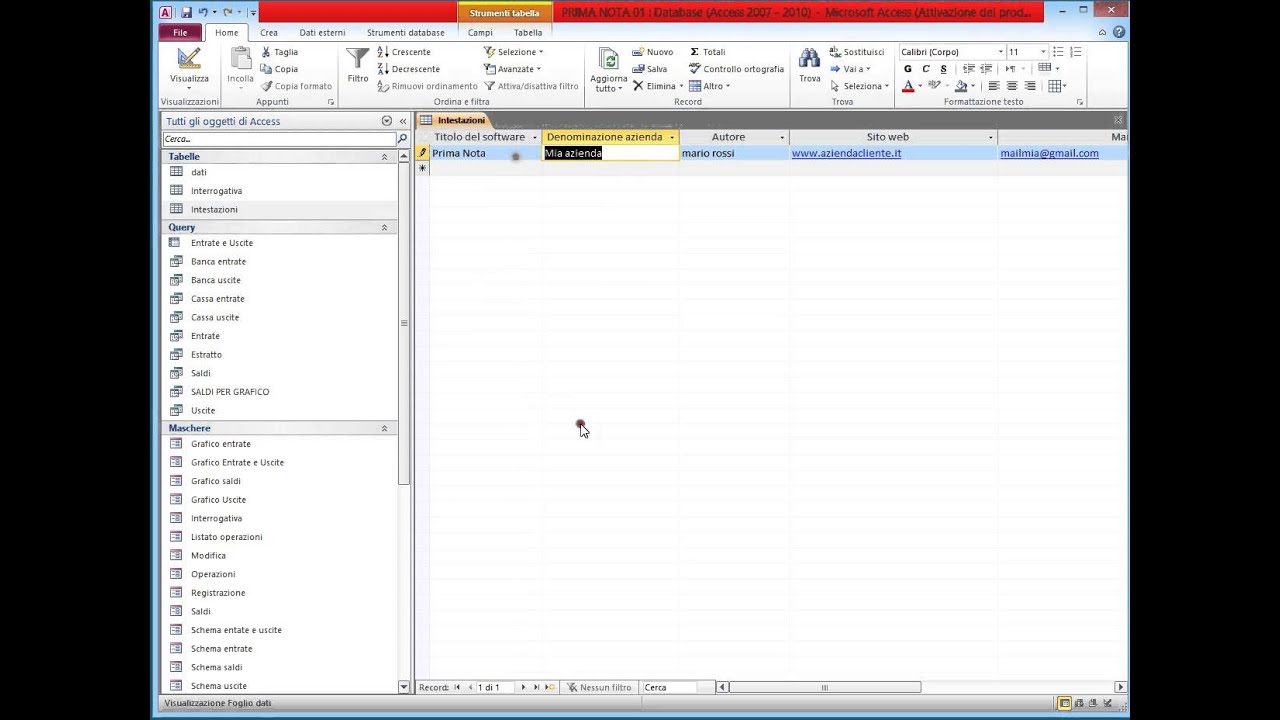 Configurazione Intestazioni e Parametri Aziendali (Tutorial 5/7 - 2026)