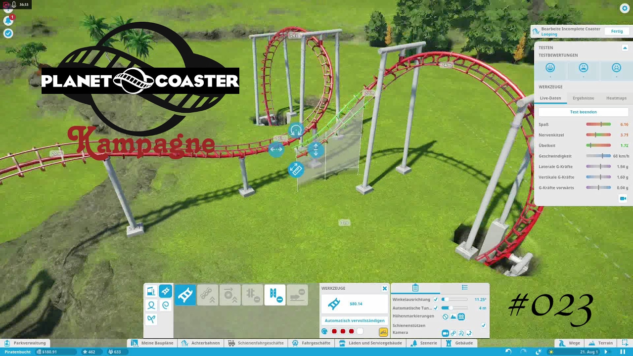 Planet Coaster Kampagne #23 - Der Coasterbau beginnt (Lets Play - German)
