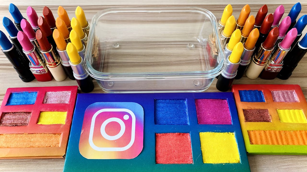 Instagram Slime Makeup Collection - Mixing Makeup Eyeshadow Into Slime
