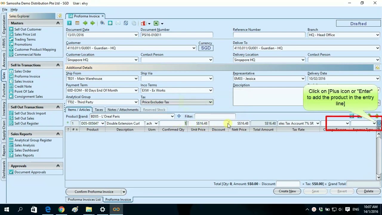 Proforma (Sales) Invoice to Good Delivery Process