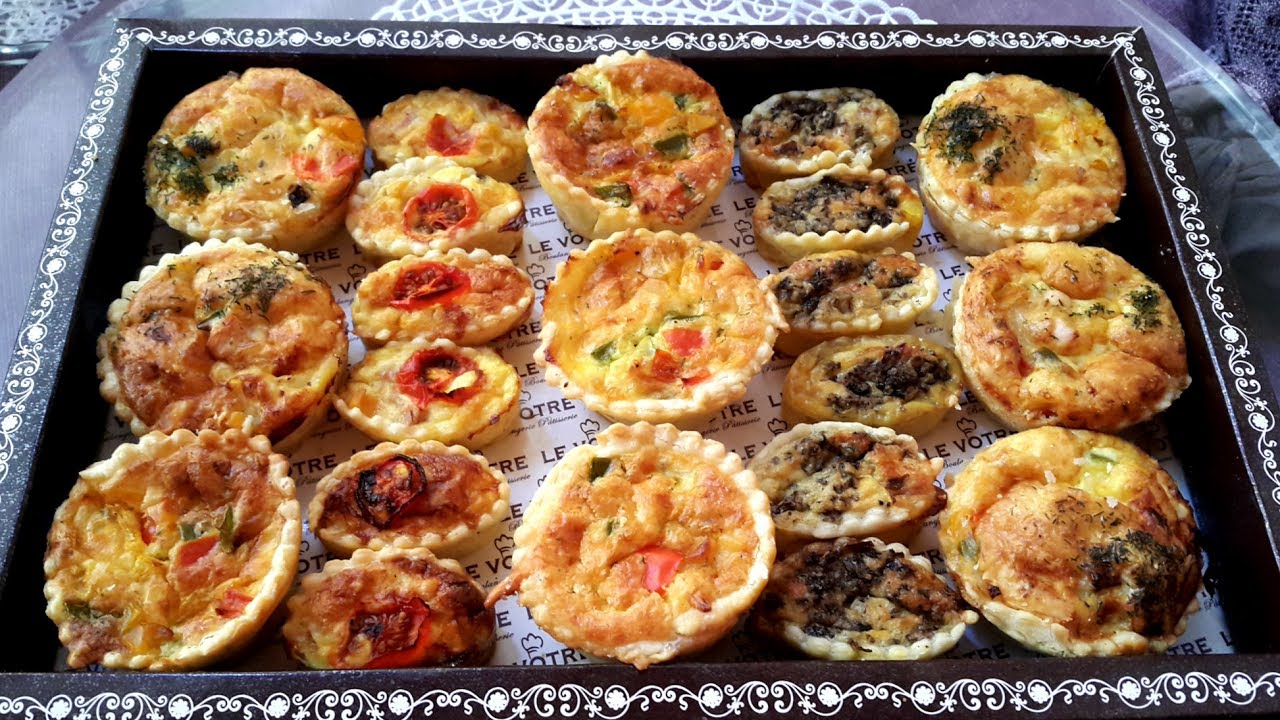 plateau quiches 4 saveurs  كيش بأربع نكهات