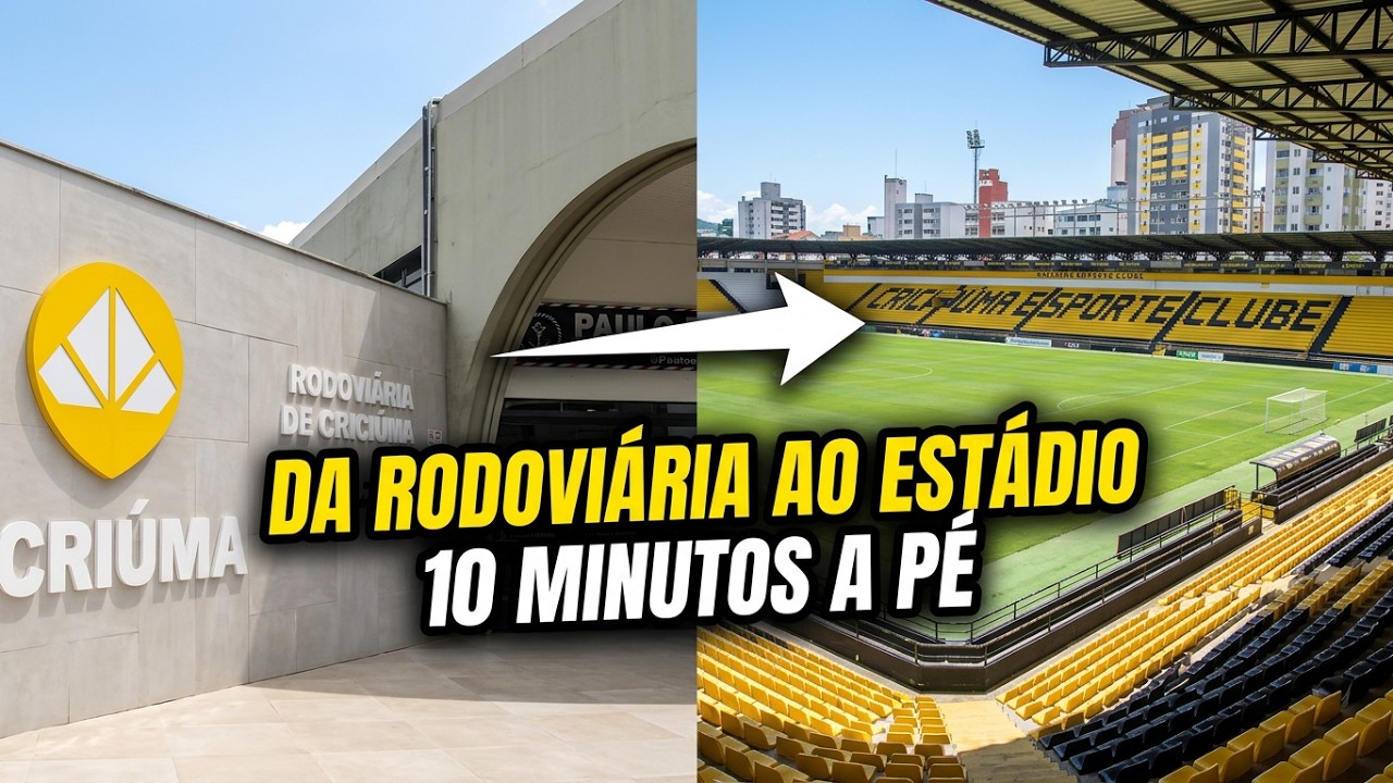 COMO CHEGAR NO ESTÁDIO DO CRICIÚMA (Majestoso) VINDO DA RODOVIÁRIA? | GUIA RÁPIDO A PÉ #criciúma