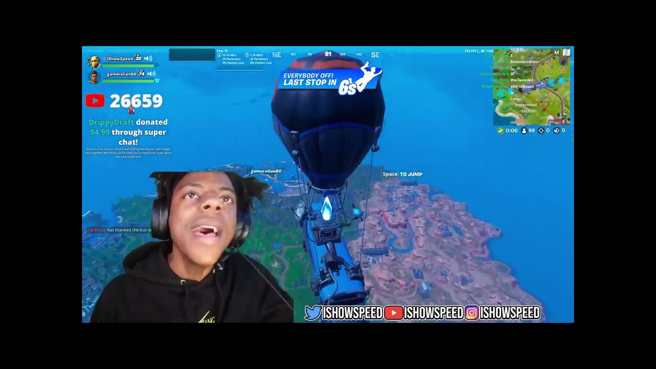 IShowSpeed plays fortnite ( streamsnipers )
