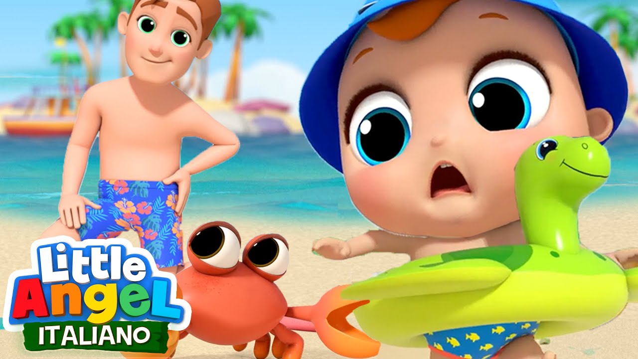 Giochi Da Fare in Spiaggia 🌊🦀 Cartoni Animati & Canzoni Bambini | Little Angel Italiano