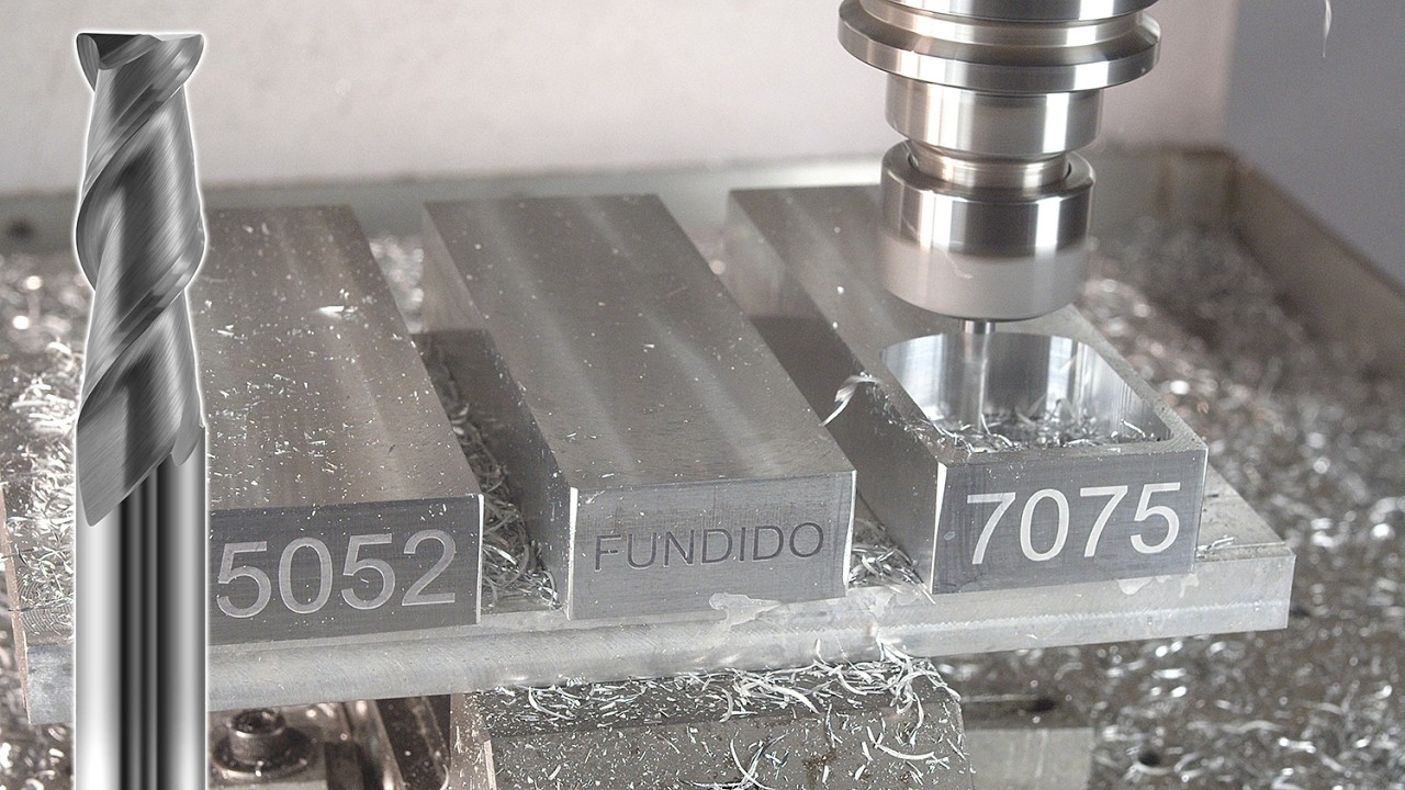 Fresa de metal duro para usinagem de alumínio da Código G, teste em 3 ligas de alumínio diferentes