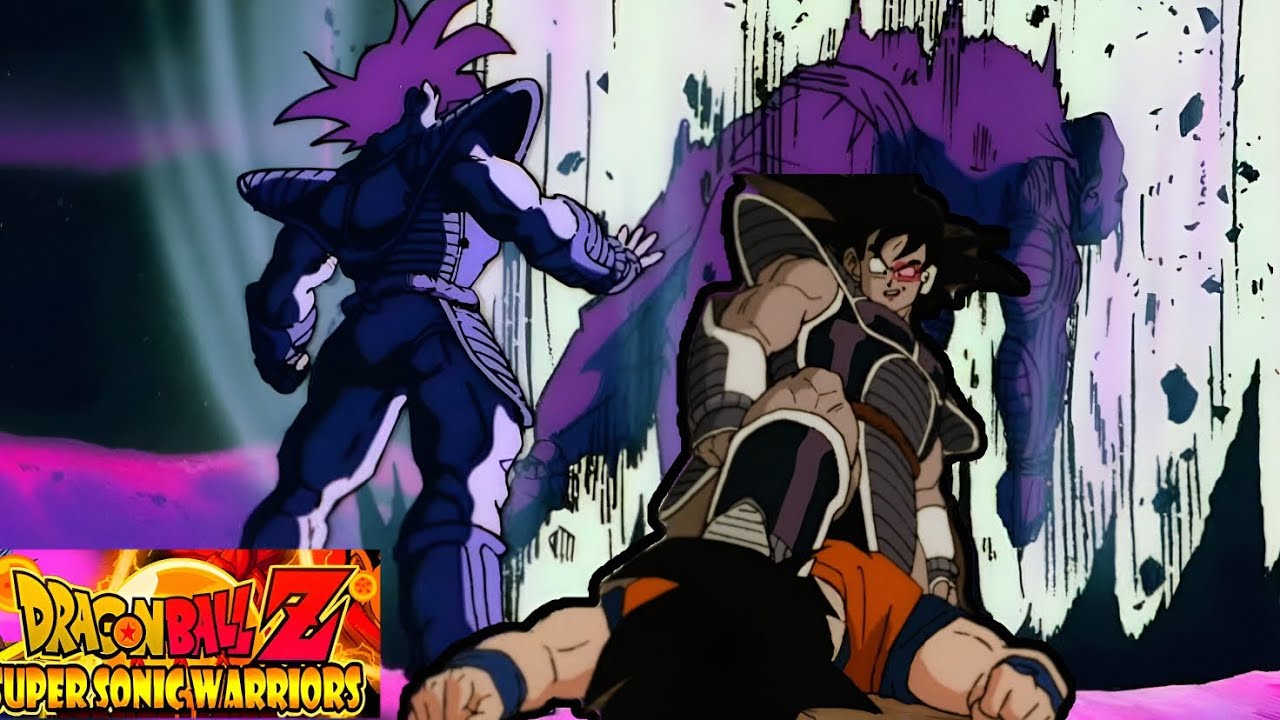 Goku & Piccolo vs Turles (Dragon Ball Z Tenkaichi tag team Supersonic Warriors Mod psp)