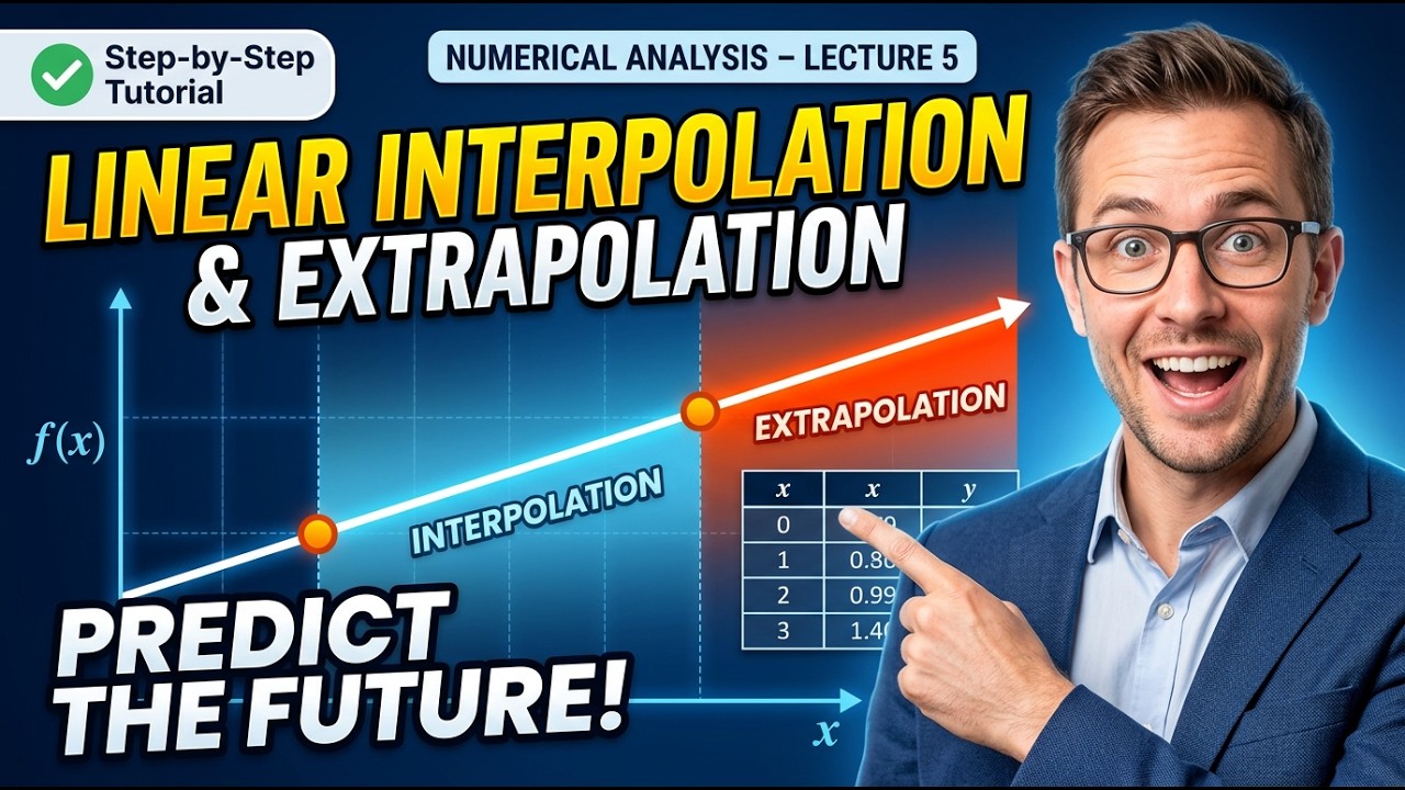 Numerical Analysis Lecture 5| Linear Interpolation & Extrapolation Explained