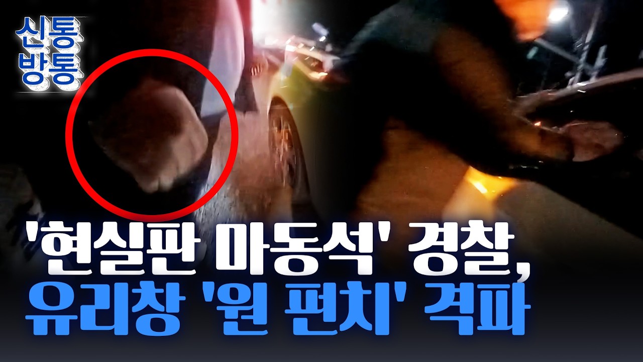 [신통방통] 맨주먹으로 유리창 박살 낸 '현실판 마동석'···경찰 분노한 이유?