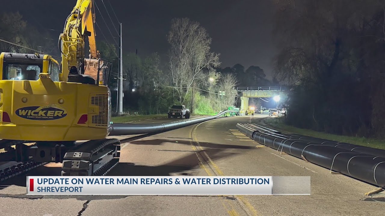 Updates on water main repairs & water distribution in Shreveport