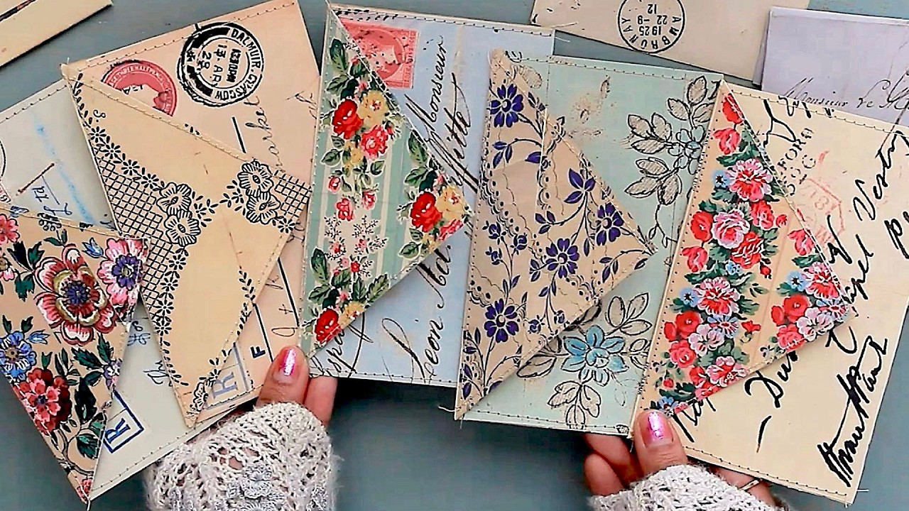 EASY Envelope Pockets From Old Book Pages | Junk Journal DIY