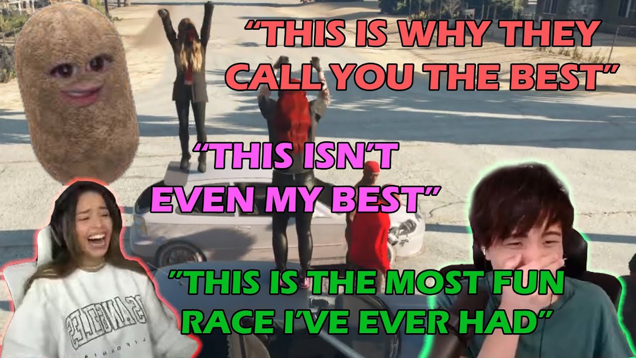 Yuno & Ray Mond can't stop laughing at April's driving skill | Funniest Race Ever - GTA NoPixel