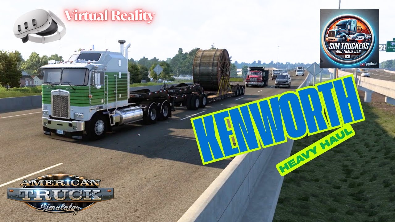 ASMR Heavy Haul Flatnose Kenworth |Classic Power Hauling Oversized Cargo in American Truck Simulator