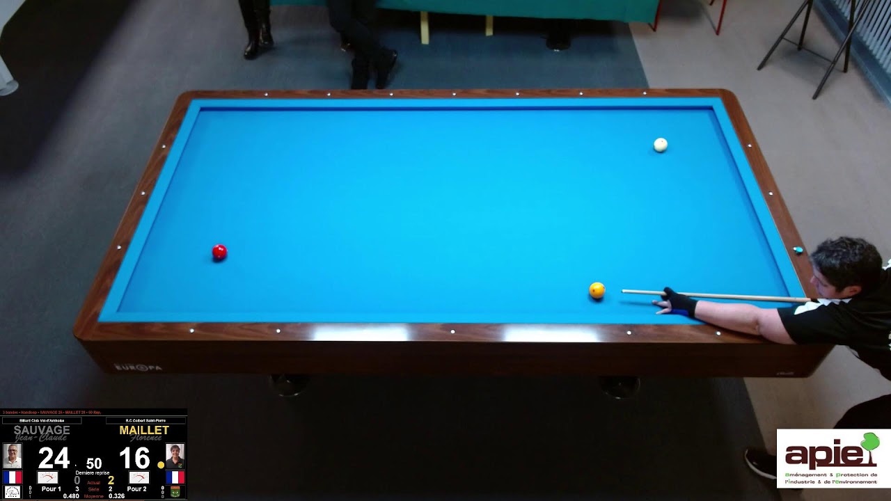 Challenge Flabeau (3 bandes) MAILLET vs SAUVAGE JC