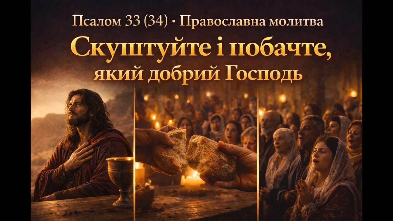 Псалом 33 (34) | Скуштуйте і побачте, який добрий Господь | Православна молитва